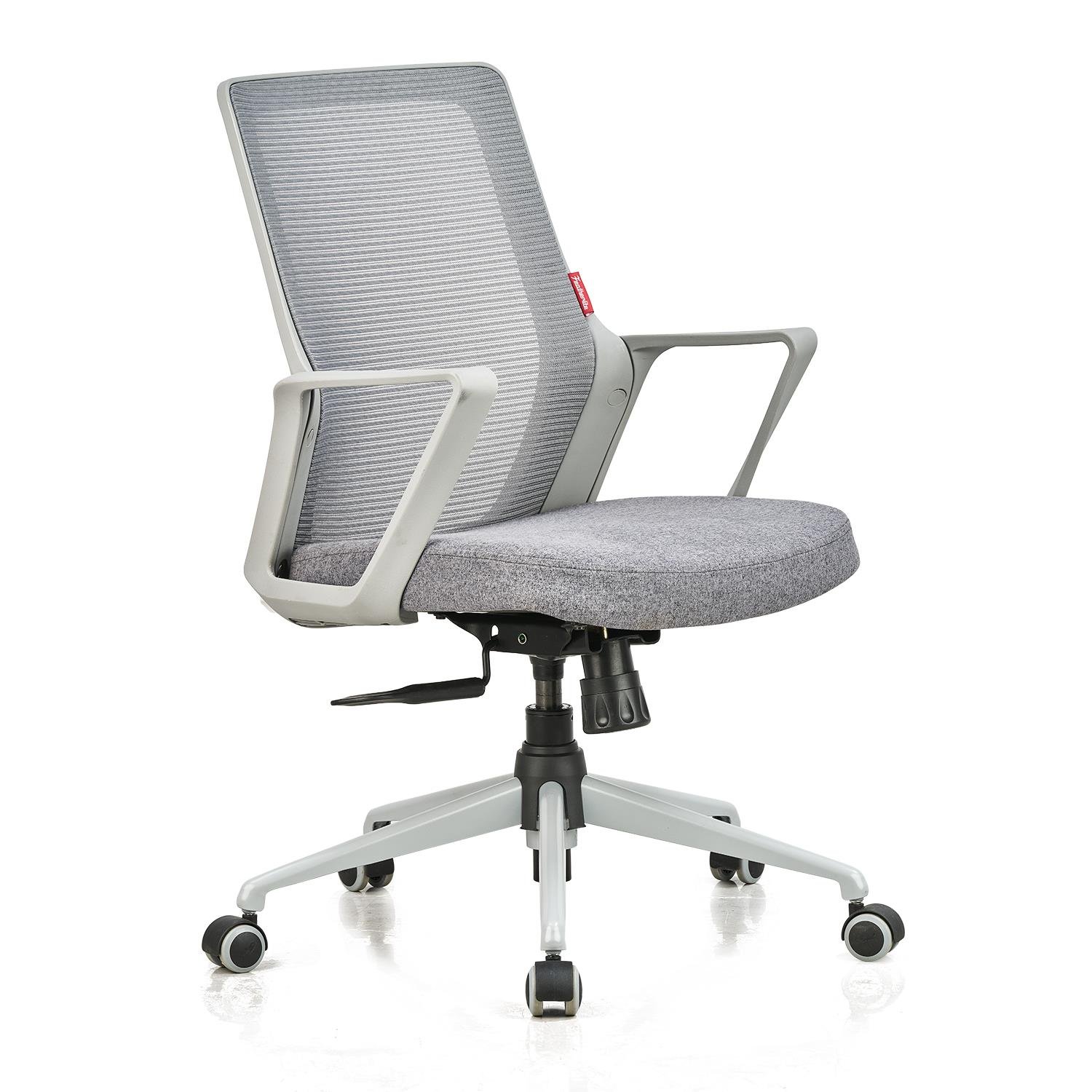 Featherlite Alpha Medium Back Fabric Office Arm Chair Price in