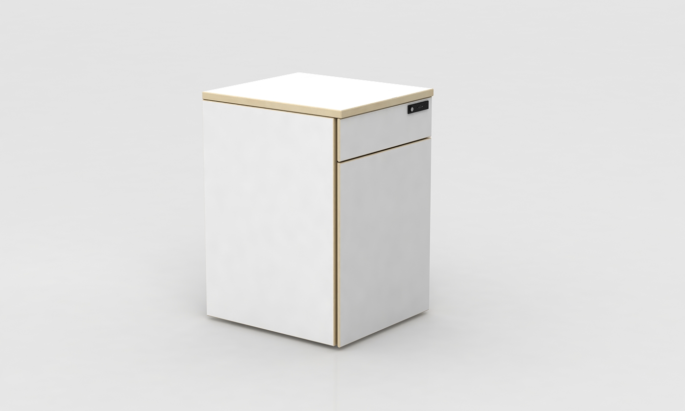 Drawers and Filing Pedestal with Single Lock Featherlite Furniture