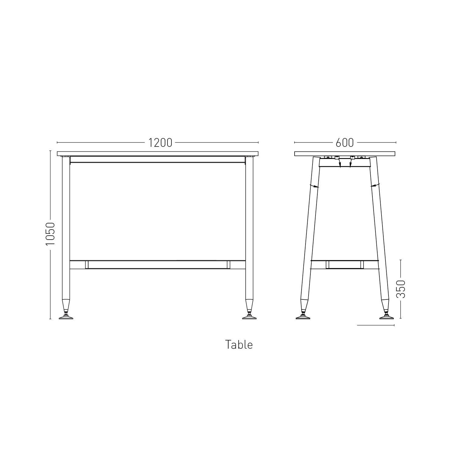 Float High Table and Bench Featherlite Furniture