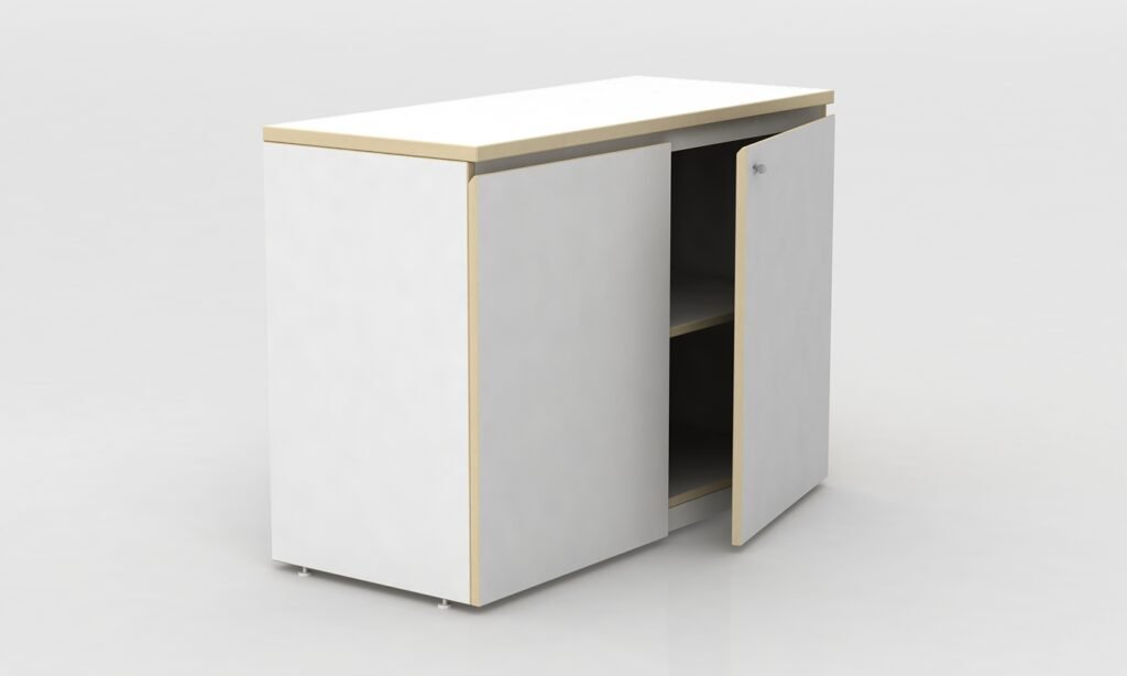 Low Height Storage with Openable Shutter - Featherlite Furniture