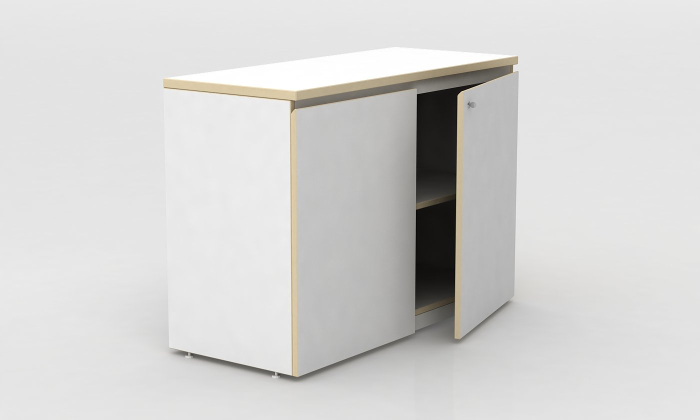 Low Height Storage with Openable Shutter - Featherlite Furniture