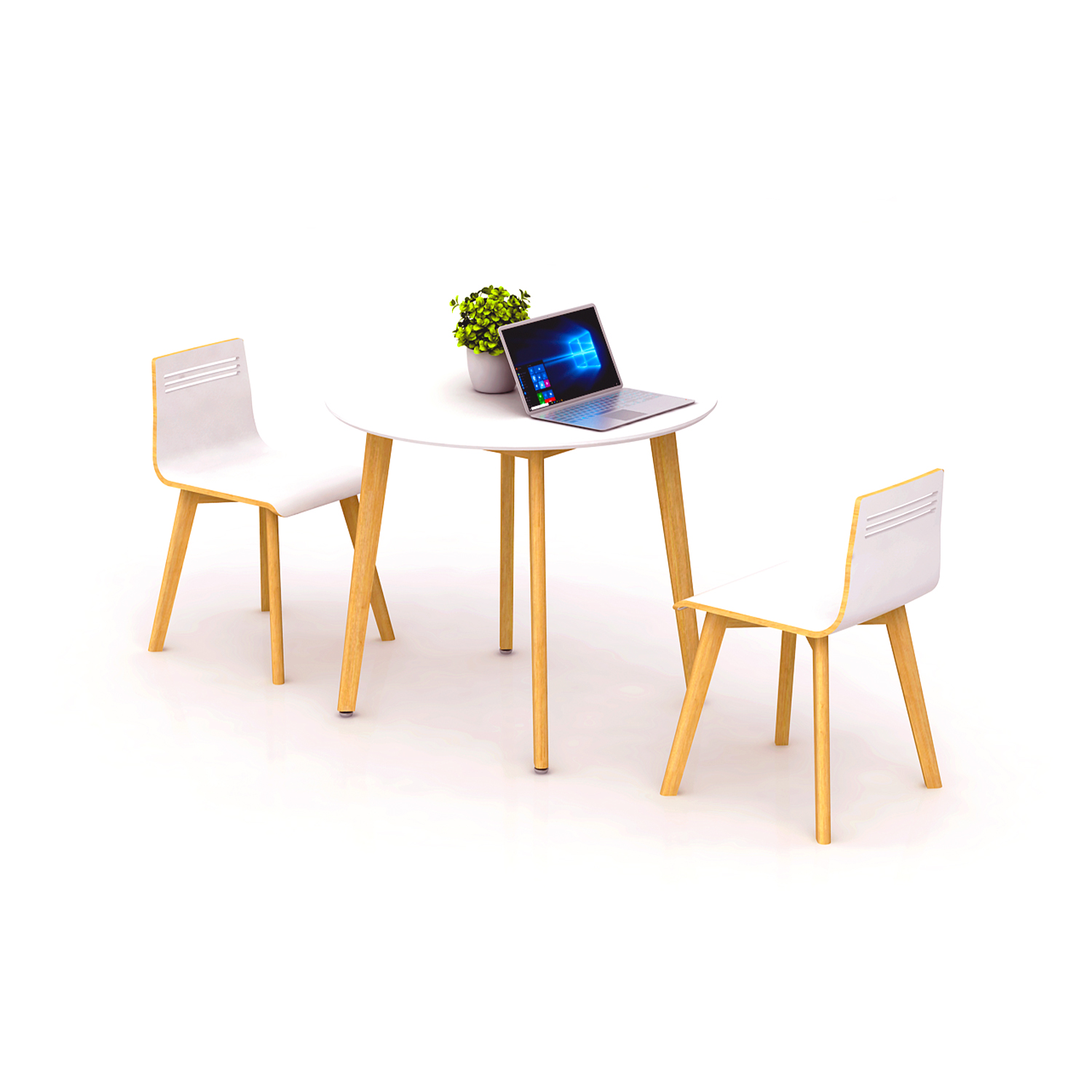 Rectangle Wooden Legs Cafe Table Featherlite Furniture