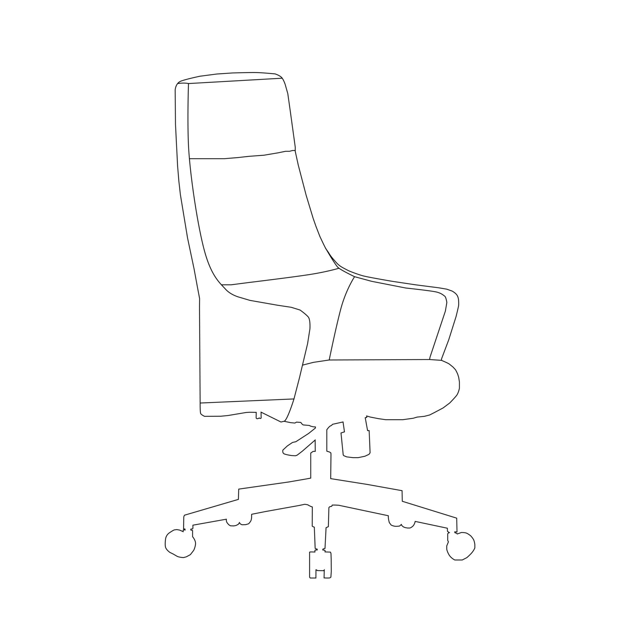 Indigo High Back Leather Chair Featherlite Furniture